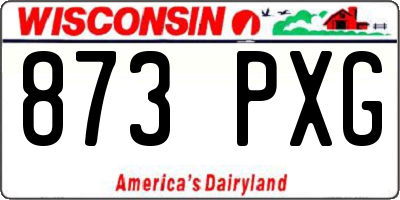 WI license plate 873PXG