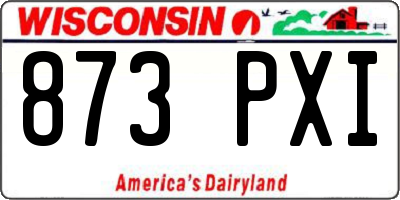 WI license plate 873PXI