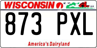 WI license plate 873PXL