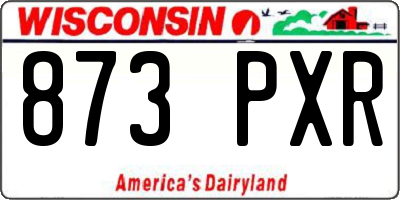 WI license plate 873PXR