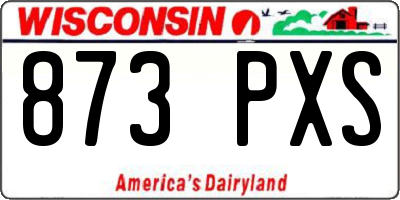 WI license plate 873PXS