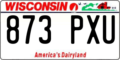 WI license plate 873PXU