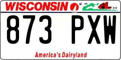 WI license plate 873PXW