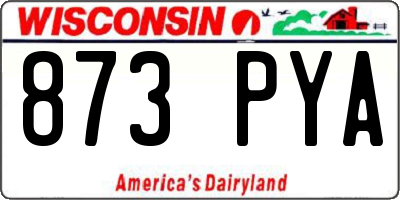WI license plate 873PYA