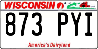 WI license plate 873PYI