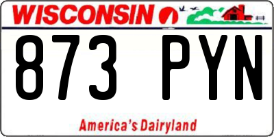 WI license plate 873PYN