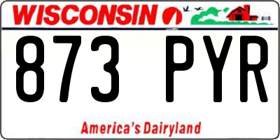 WI license plate 873PYR