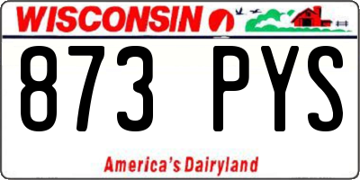 WI license plate 873PYS
