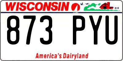 WI license plate 873PYU