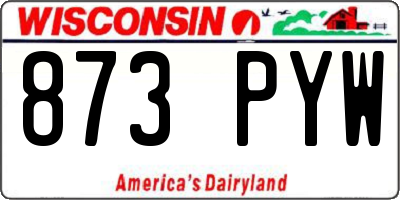 WI license plate 873PYW