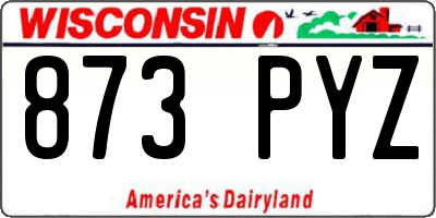 WI license plate 873PYZ
