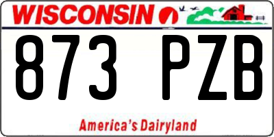 WI license plate 873PZB