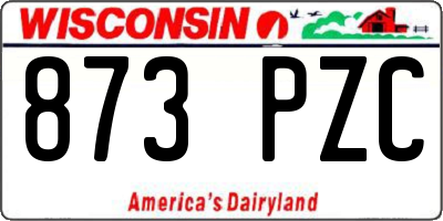 WI license plate 873PZC