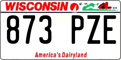 WI license plate 873PZE