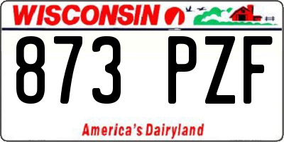 WI license plate 873PZF