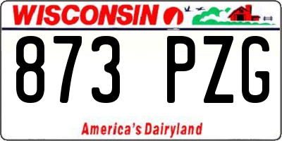 WI license plate 873PZG