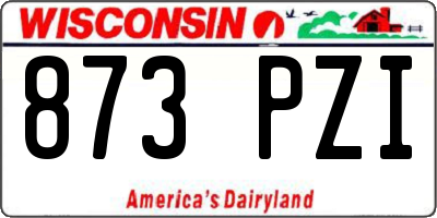 WI license plate 873PZI