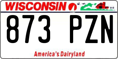 WI license plate 873PZN
