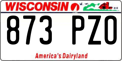 WI license plate 873PZO