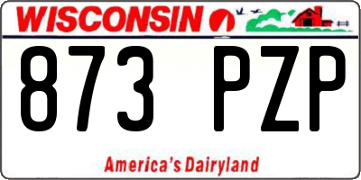 WI license plate 873PZP