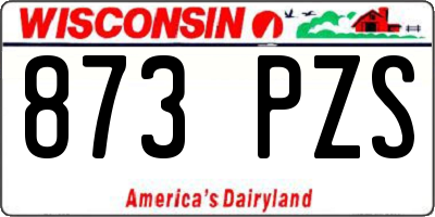 WI license plate 873PZS