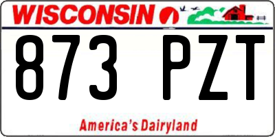 WI license plate 873PZT