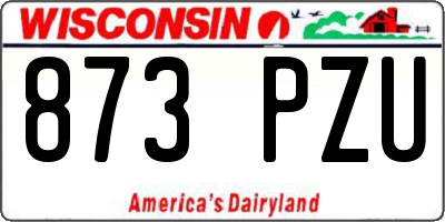 WI license plate 873PZU