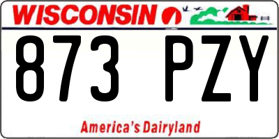 WI license plate 873PZY