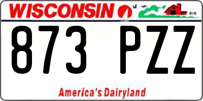 WI license plate 873PZZ