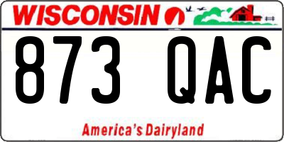 WI license plate 873QAC