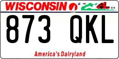 WI license plate 873QKL
