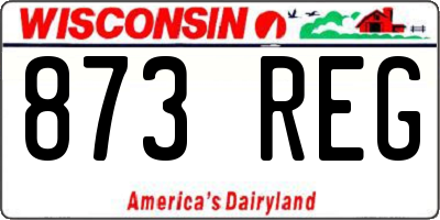 WI license plate 873REG