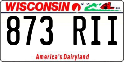 WI license plate 873RII