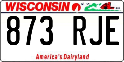 WI license plate 873RJE