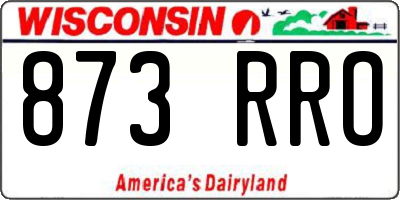 WI license plate 873RRO