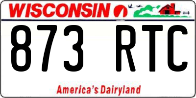 WI license plate 873RTC