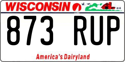WI license plate 873RUP