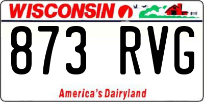 WI license plate 873RVG
