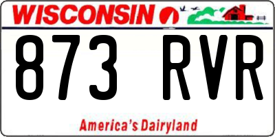 WI license plate 873RVR