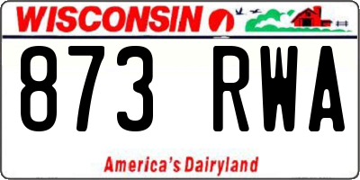 WI license plate 873RWA