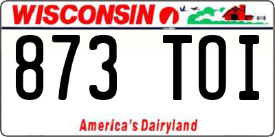 WI license plate 873TOI