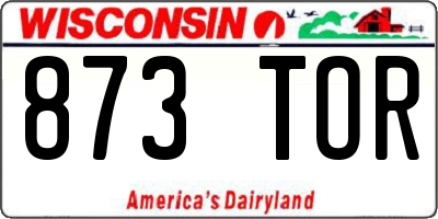 WI license plate 873TOR