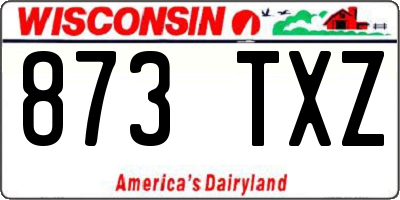 WI license plate 873TXZ