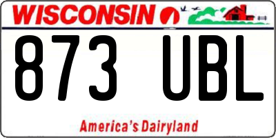 WI license plate 873UBL