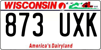 WI license plate 873UXK