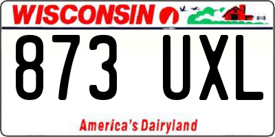 WI license plate 873UXL