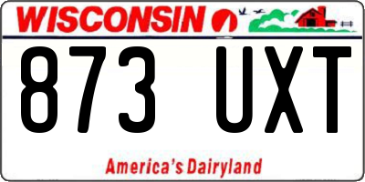 WI license plate 873UXT