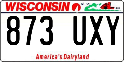 WI license plate 873UXY