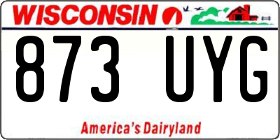 WI license plate 873UYG