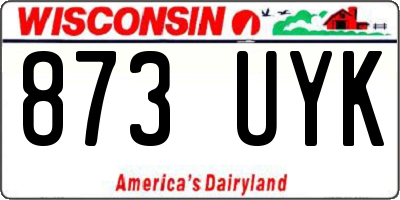 WI license plate 873UYK